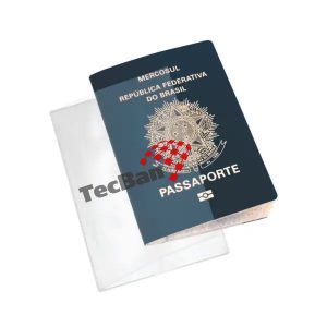 Porta Passaporte em PVC Cristal Transparente