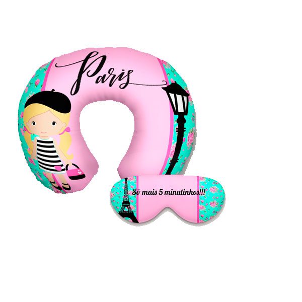 Almofada de Pescoço e tapa olho personalizados