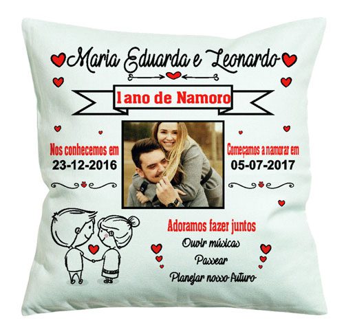 Almofadas personalizadas para namorado