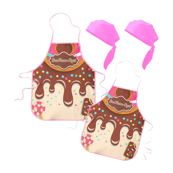 Avental de cozinha personalizado feminino brinde