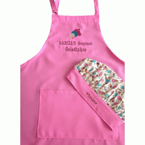 Avental personalizado confeitaria brindes