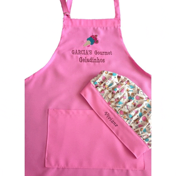 Avental personalizado confeitaria brindes