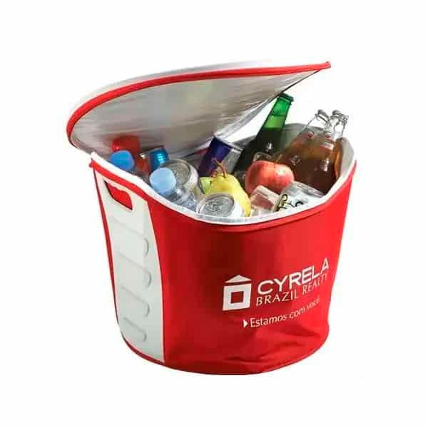 Balde dobrável para bebidas e gelos personalizado