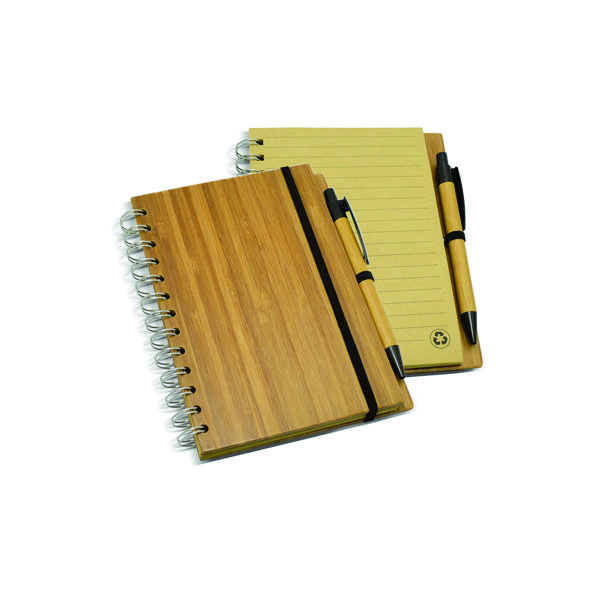 Bloco Promocional Capa de Bambu Personalizado