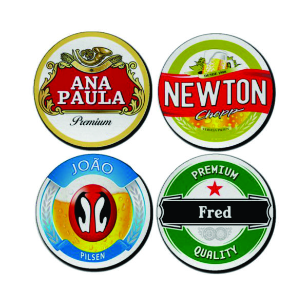 Bolacha Porta Copos Personalizada