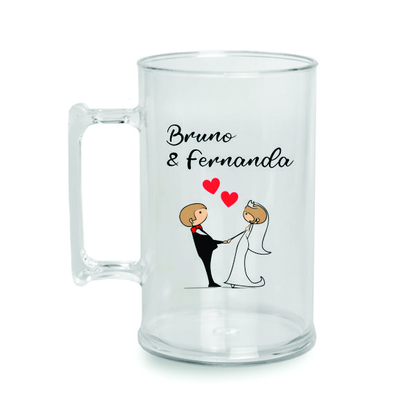 Caneca acrílico personalizada 300ml