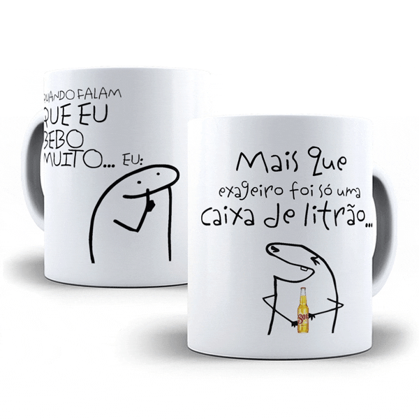 Caneca xícara de cerâmica Flork Bento Meme