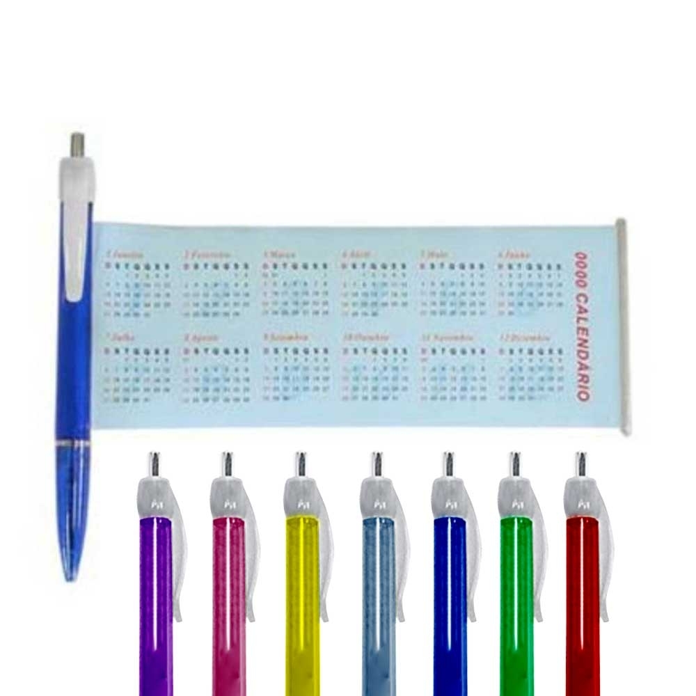 Caneta de Plástico com Calendário