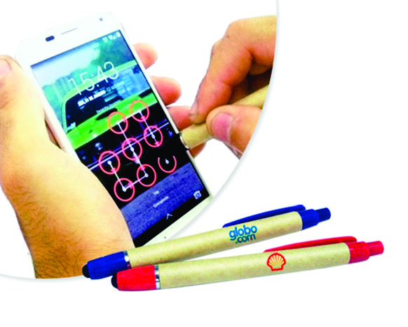 Caneta ecológica personalizada touch