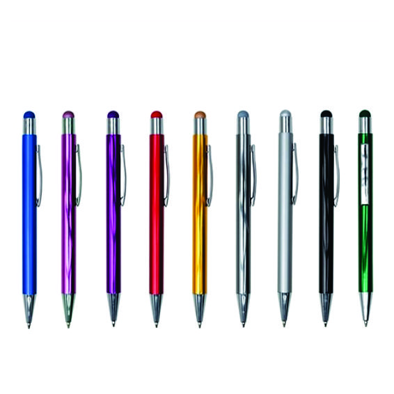 Caneta metálica touch personalizada