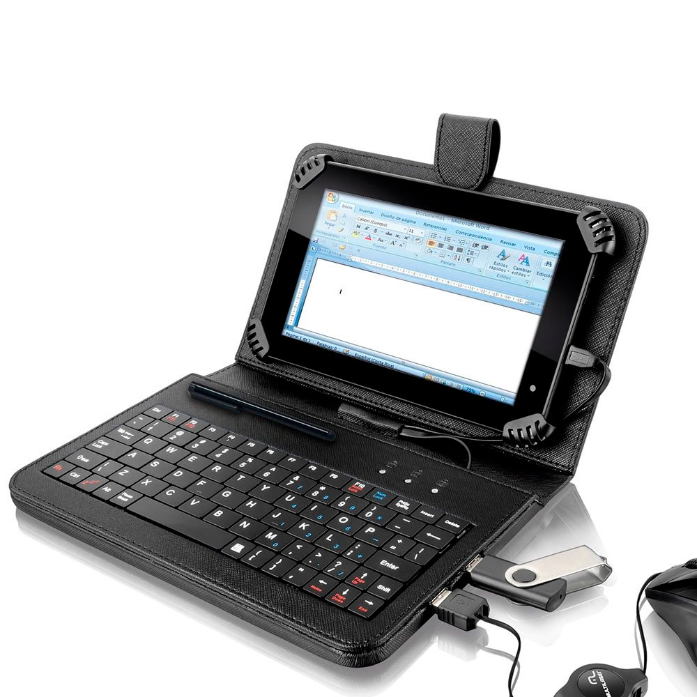 Capa universal para tablet 7 Pol com teclado