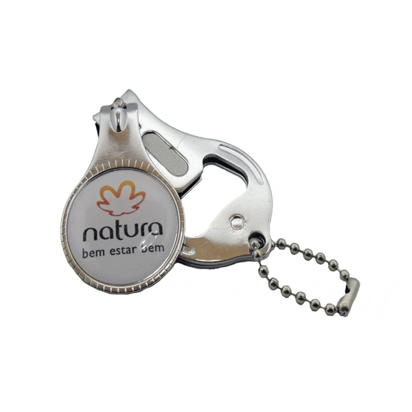 Chaveiro Abridor e Cortador de Unha personalizados