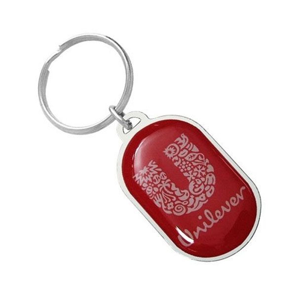 Chaveiro retangular de metal resinado personalizado