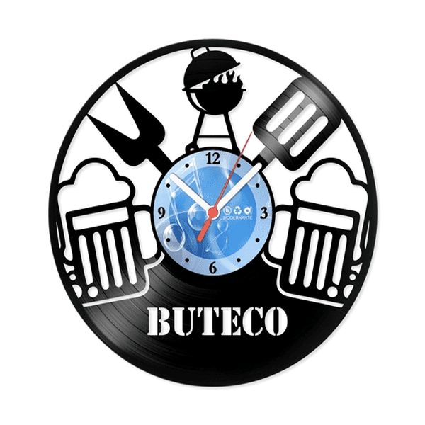 Churrasco Personalizado Relógio de Parede