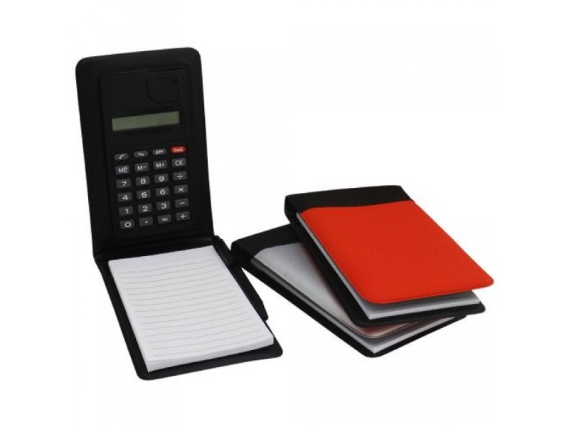 Conjunto de caneta e calculadora