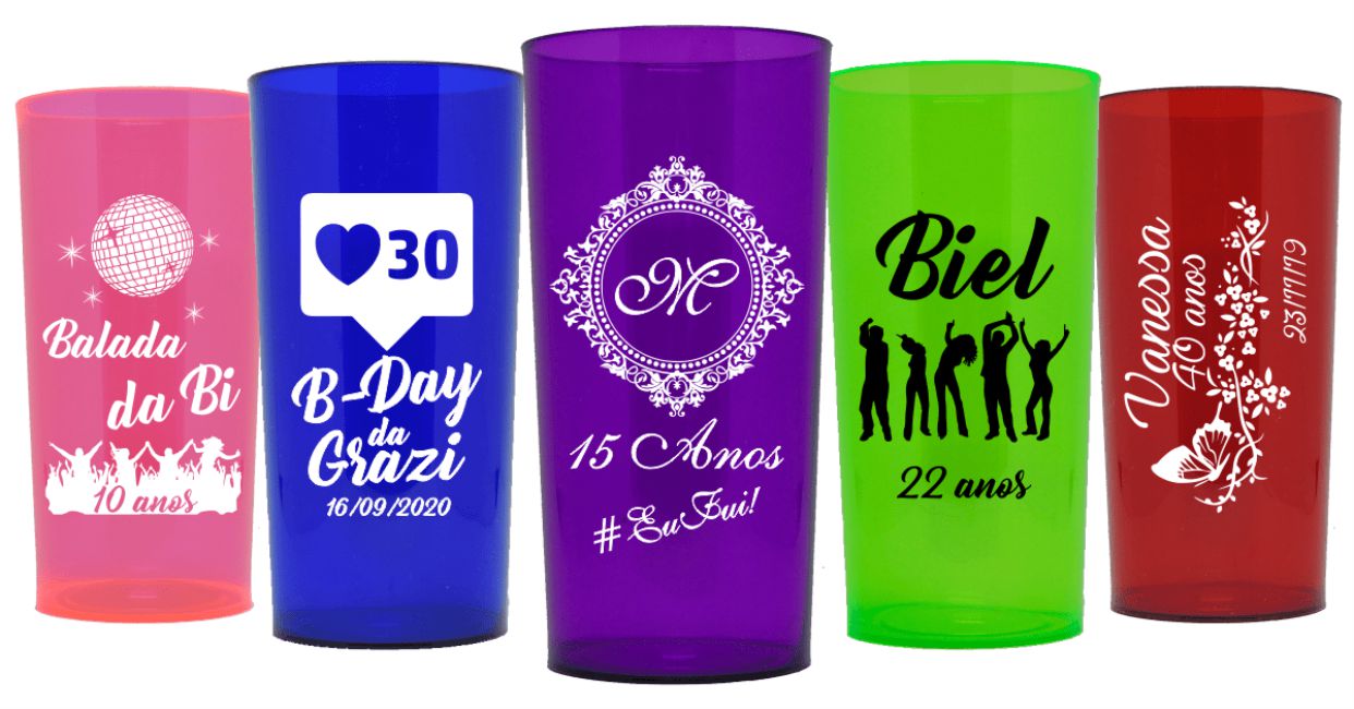 Copinhos de Acrílico Personalizados – Diversão Garantida