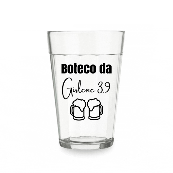 Copo de Vidro Personalizado com Nome