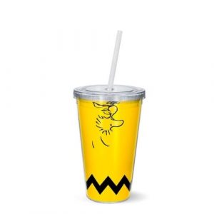 Copo de acrílico personalizado com canudo