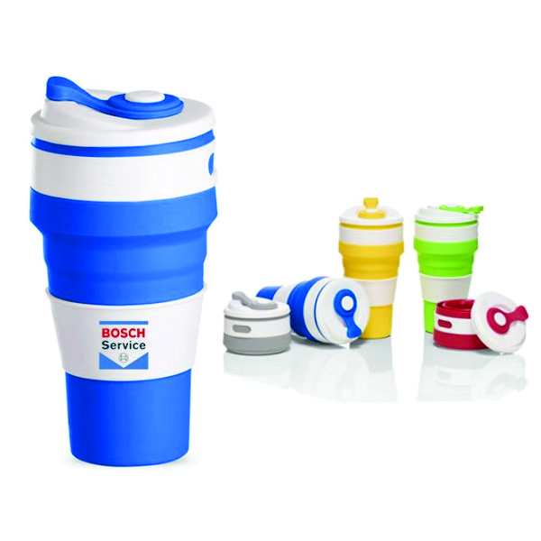 Copo de silicone retrátil personalizado brinde