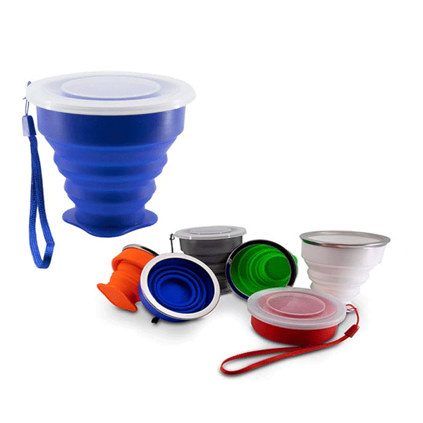 Copo dobrável silicone personalizado
