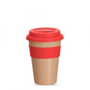 Copo ecológico com tampa de silicone personalizado