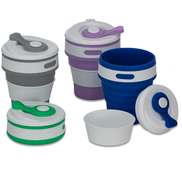 Copo retrátil silicone personalizado para brinde