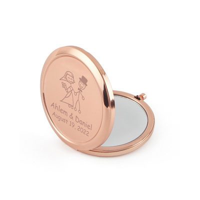 Espelho de Bolsa Personalizado para Casamento