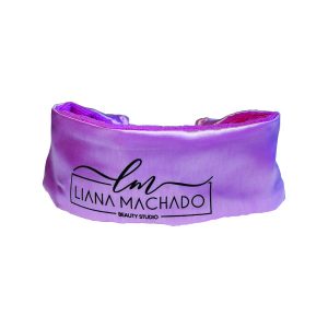 Faixa De Skincare Personalizada Em Cetim Com Elástico