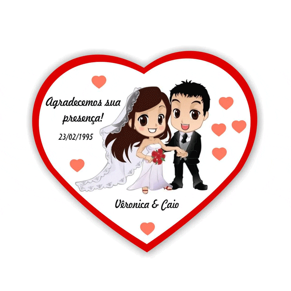 Imã de Geladeira para Casamento brindes