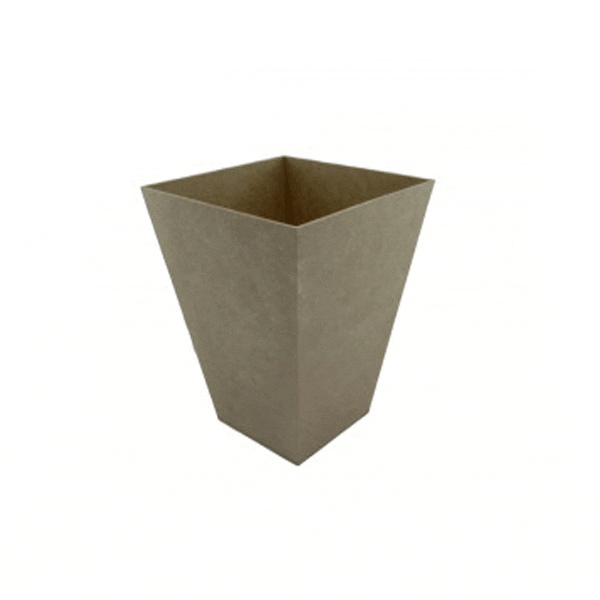 Kit 10 Unidades De Cachepô Vaso Em Mdf Cru 10x10cm