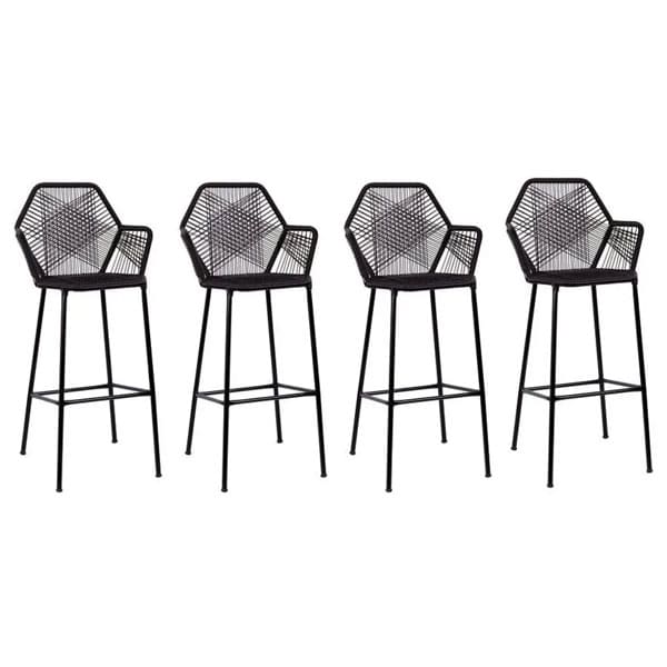 Kit 4 Banqueta Tropicalia Para Balcão Preta Personalizada