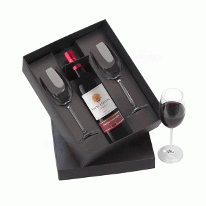 Kit vinho com taças personalizadas