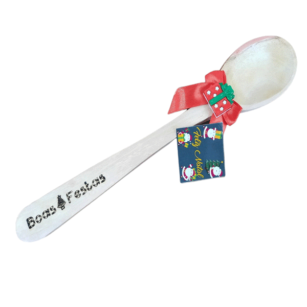 Lembrancinha Presente Natal Gravada Colher de pau