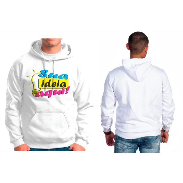 Moletom Blusa Personalizado Sua Ideia Logo Estampa Foto