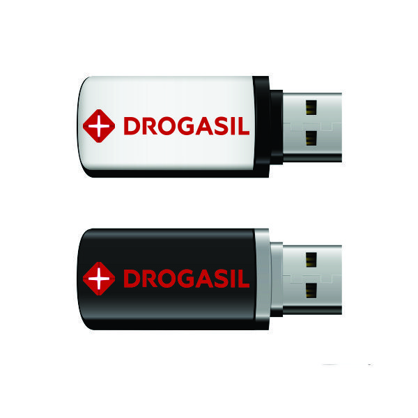 Pen Drive Branco e Preto a Pronta Entrega