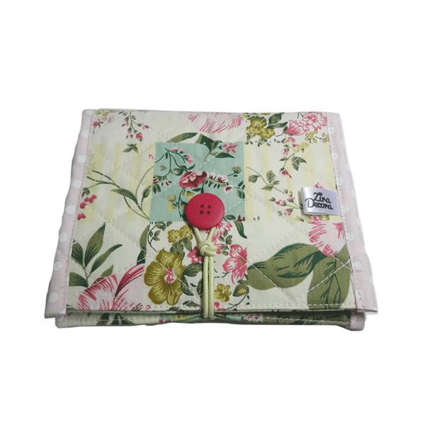 Porta Absorvente de Tecido Floral Personalizado