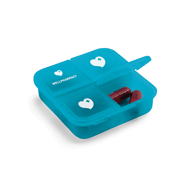Porta Comprimidos com Interiores Extraíveis