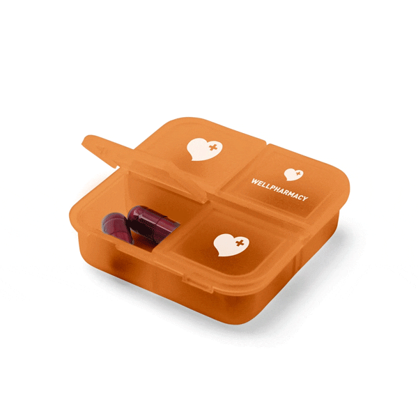 Porta Comprimidos com Interiores Extraíveis