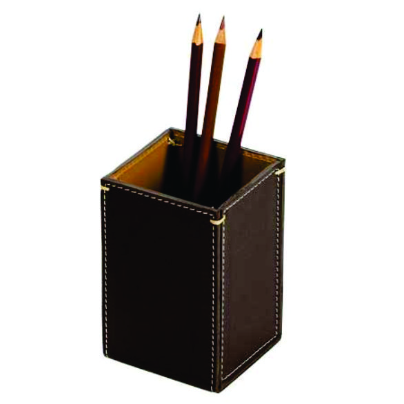 Porta-caneta de couro