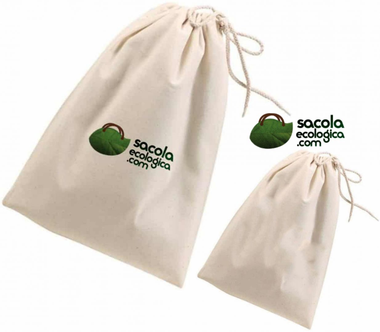 Saco de tecido cru personalizados 40×40 cm