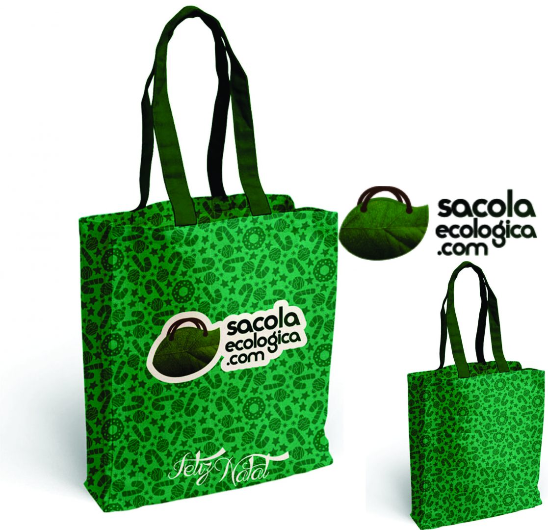 Sacolas de Natal Verde