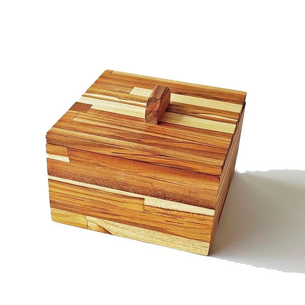 Saleiro Farinheira Personalizado Madeira Teca Anti Umidade