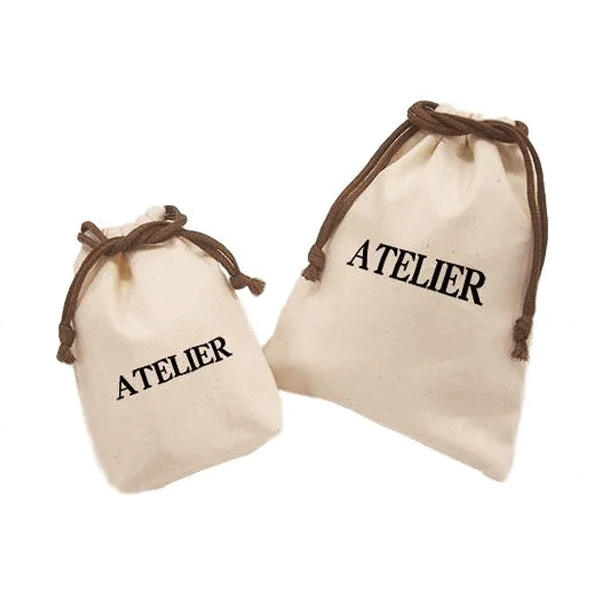 Saquinhos Algodão Cru Personalizado C/ Cordão