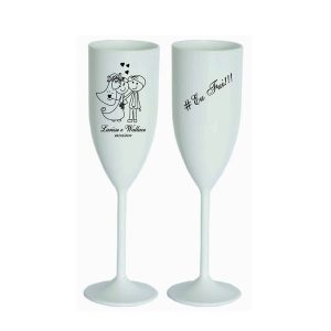 Taça De Acrílico Personalizada Para Casamento