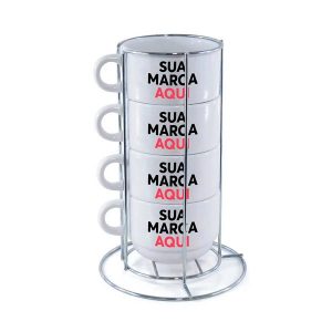 Torre Xícara de Cerâmica Com Sua Foto ou Logo