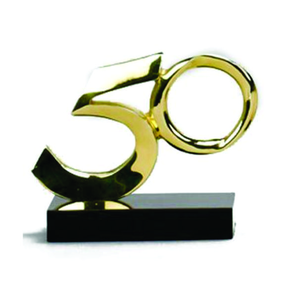 Troféu 50 anos personalizado