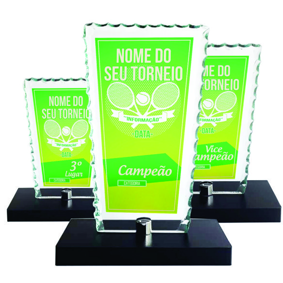 Troféu vidro personalizado