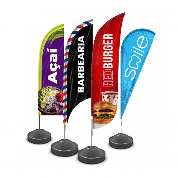 Wind Banner Personalizado Uso em Ambientes Externos
