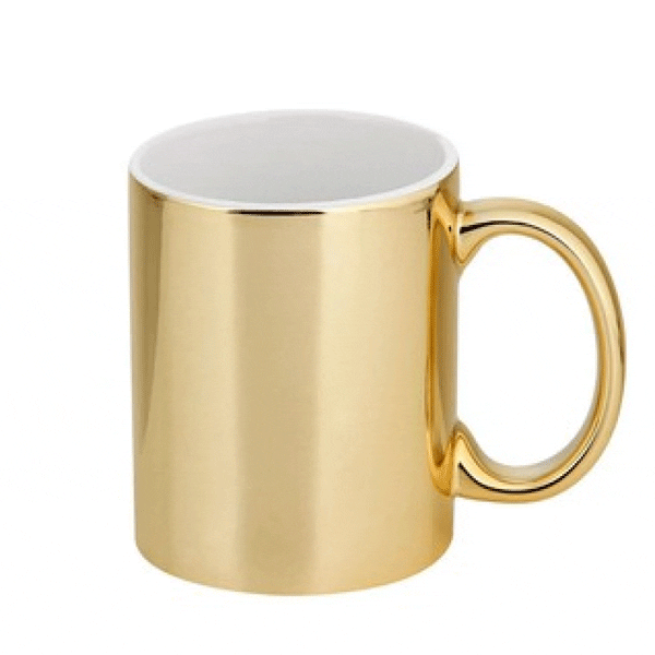 Xícara Dourada Espelhada com Nome personalizada