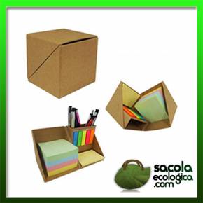 Bloco de Anotações Cubo com Porta Clip